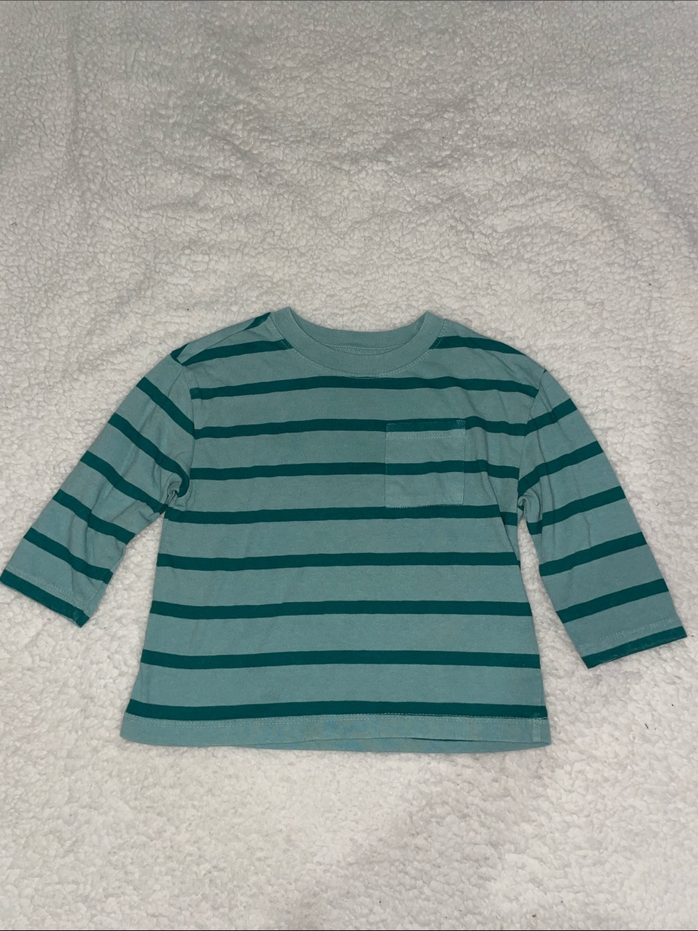 Cat & Jack Teal & Dark Teal Striped Long Sleeve Shirt